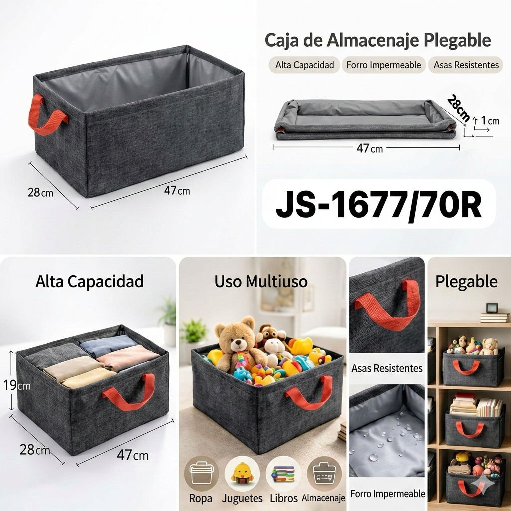 Canasta caja organizadora plegable