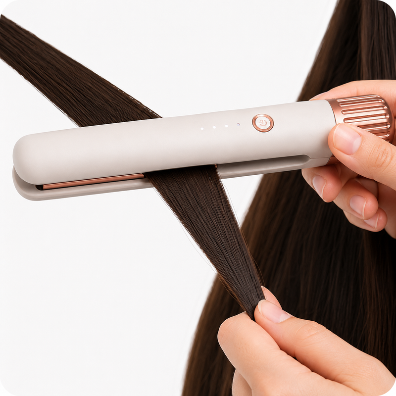 Alisa tu cabello mechón por mechón